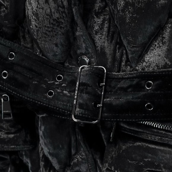 Burberry Black Silk Velvet Puffer Jacket - Picture 9 of 16